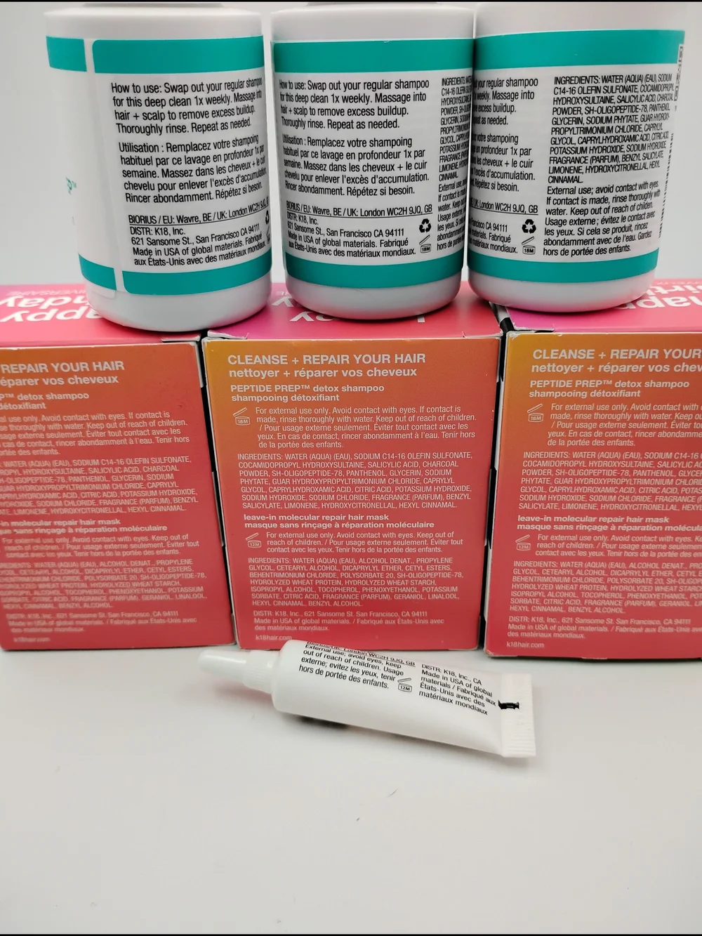 3K18 Sephora Beauty Insider, 3 K18 Peptide Prep Detox Shampoo, & 1 K18 Hair Mask